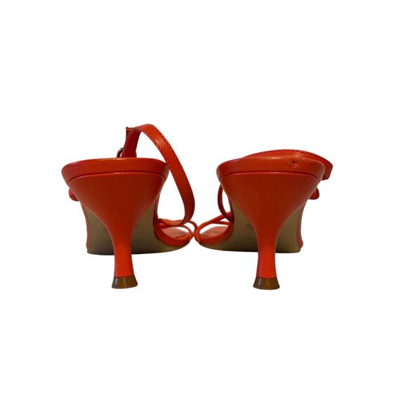 Marc Fisher Schutz Heloise Sandal Kitten Heels Womens Sz 9.5 Orange Y2K Resort - Picture 5 of 12